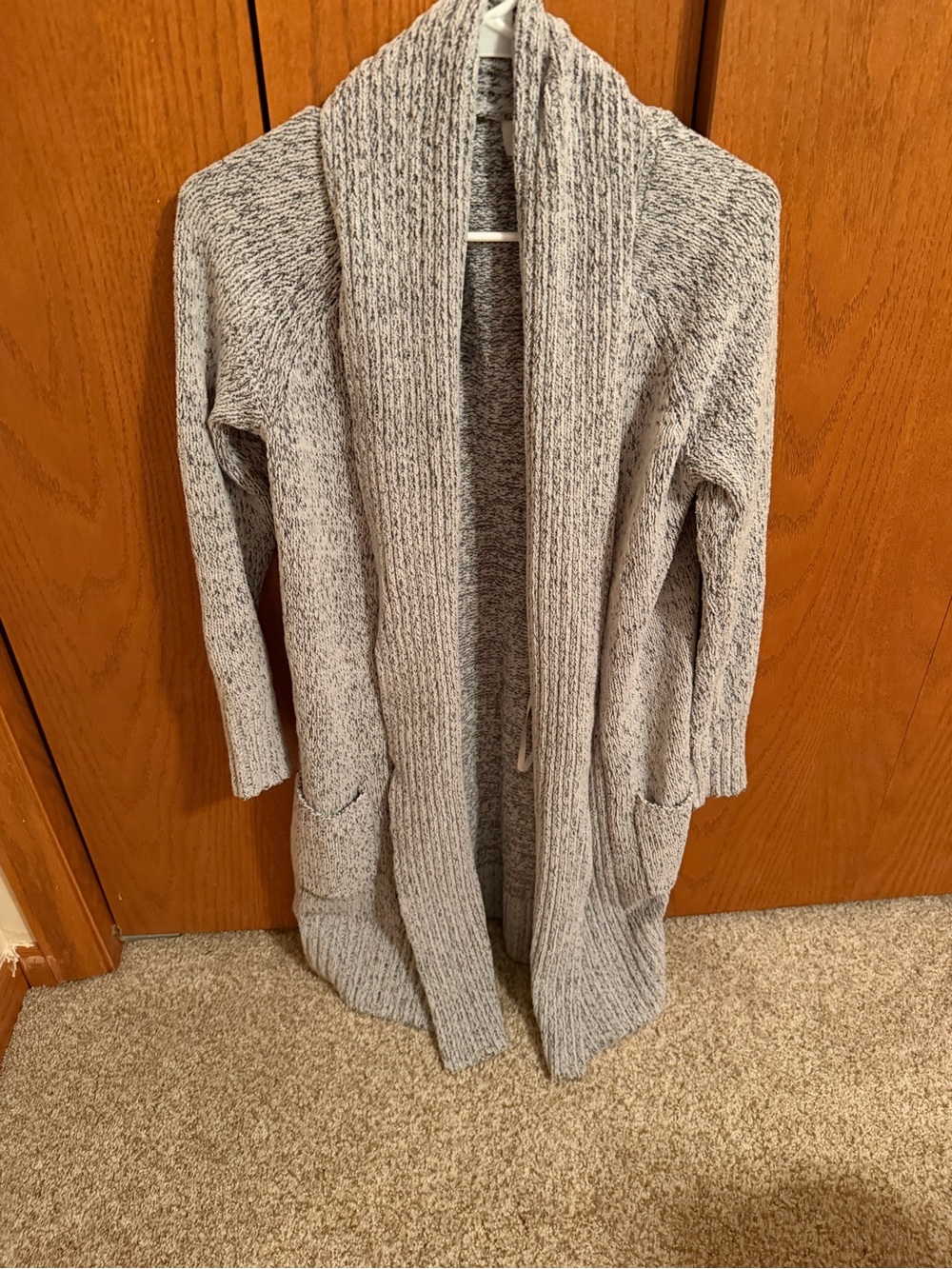 a new day Marled Light Gray Open-Front Long Cardigan